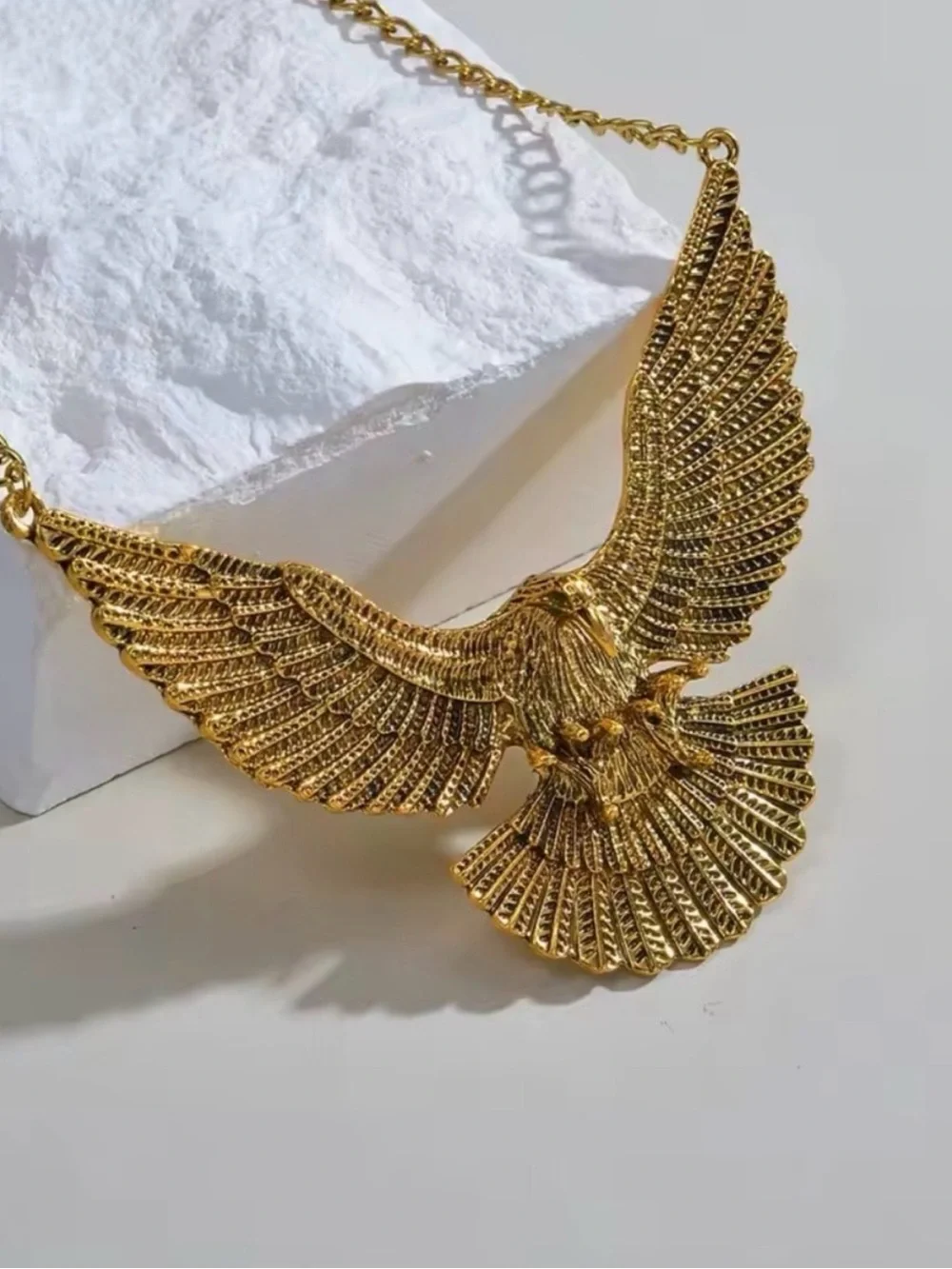 Gold Eagle Wing Necklace